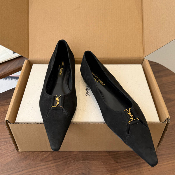YSL Laurent Ballet Flats Suede 158981