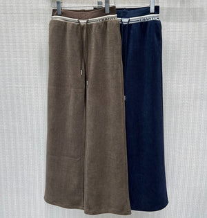 CC 26s Logo Waistband Wide Leg Pants Polyester 450326