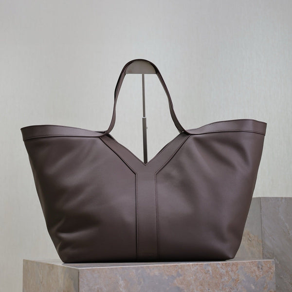 Y Tote Bag Dark Chocolate Cowhide