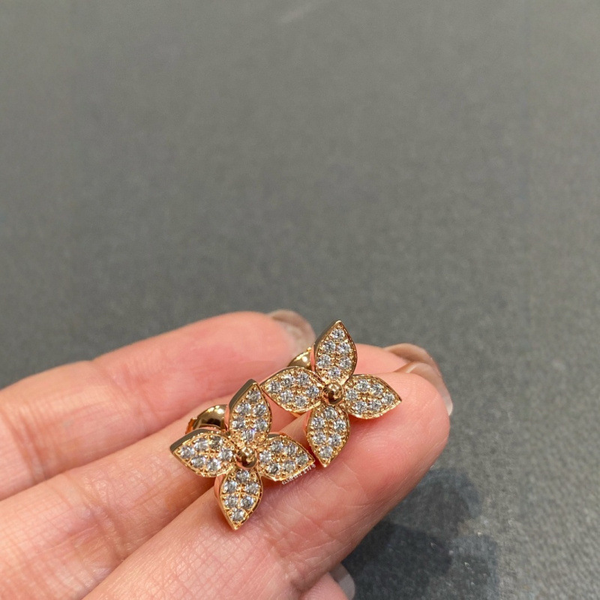 Louis Vuitton Star Blossom Earrings Rhinestones