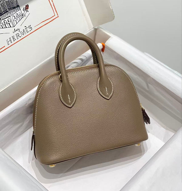 HM Bolide Mini 18cm Etoupe Togo Leather Gold Hardware