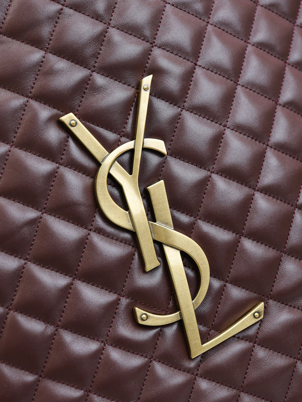 YSL ICARE MAXI SHOPPING BAG 58 CM BURGUNDY SHEEPSKIN