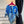 Pucci Vivara Print Cape Blouse Blue Silk