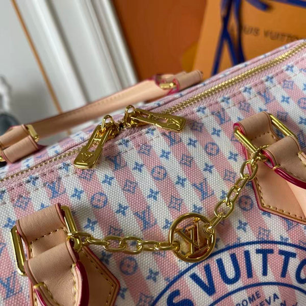 LV Speedy Bandoulière Bag 30 Beige Pink in Cowhide