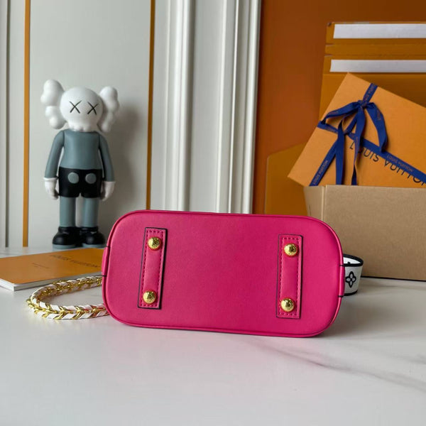 LV Alma BB Bag 18 Pink in Cowhide