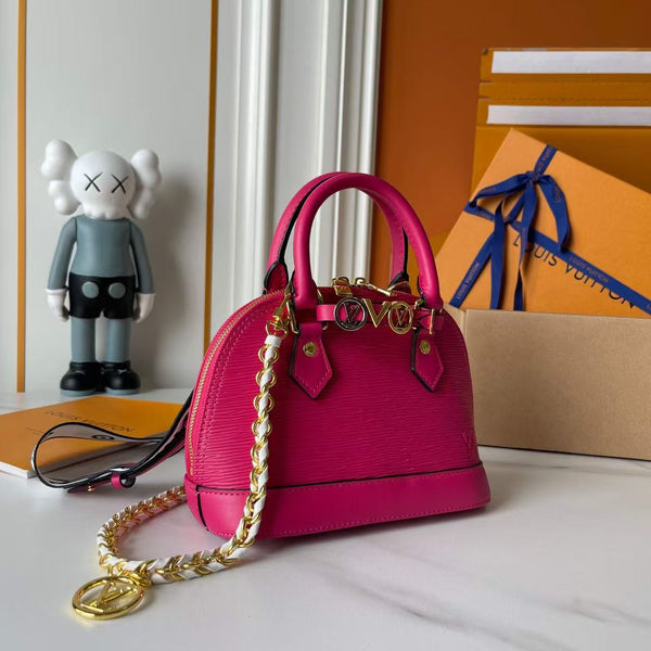 LV Alma BB Bag 18 Pink in Cowhide