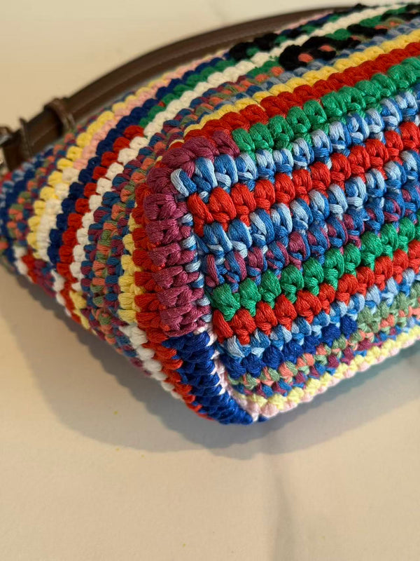 Miu Crochet Pouch Multicolor Cotton