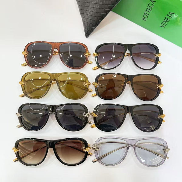 BV New Knot Aviator Sunglasses Brown Acetate