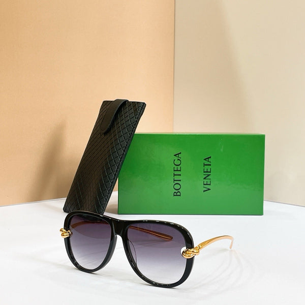 BV New Knot Aviator Sunglasses Brown Acetate