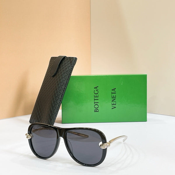 BV New Knot Aviator Sunglasses Brown Acetate