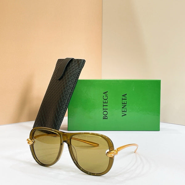 BV New Knot Aviator Sunglasses Brown Acetate