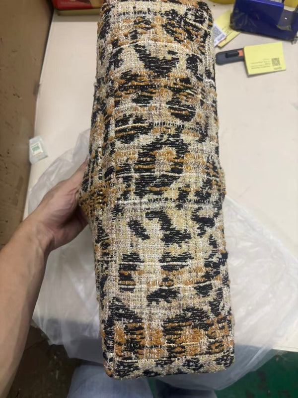 CC Bag 32cm Leopard Print Grosgrain Tweed GHW