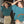 YSL Cassandre Windbreaker Jacket in Teal Nylon Faille