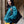 YSL Cassandre Windbreaker Jacket in Teal Nylon Faille