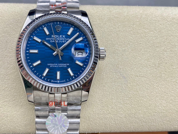 Rolex Datejust 36mm Silver Blue Dial