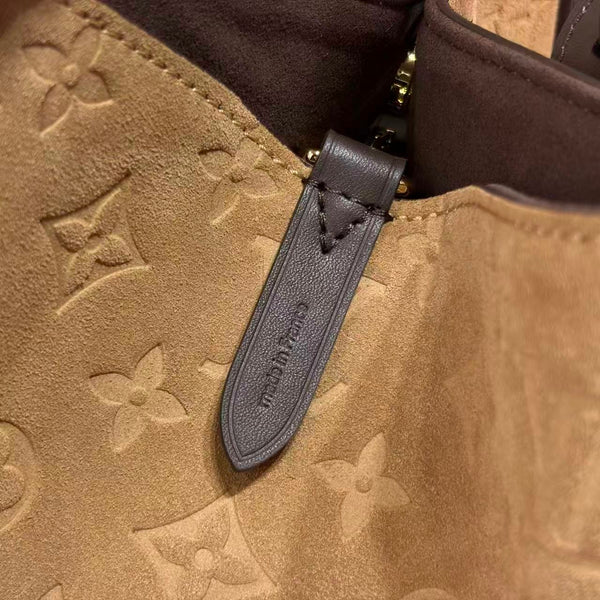LV Monogram Empreinte All In One PM Bag 40cm Beige Trench Suede