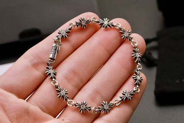 Chrome Hearts Silver Tiny E CH Plus Bracelet