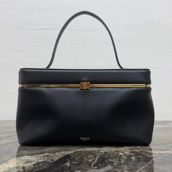 Celine 2026 Rectangle Bag 24.5cm Black Soft Calfskin