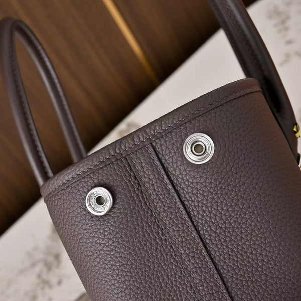 HM Neo Garden 23 Bredies Bag Chevron Brown Togo Calfskin