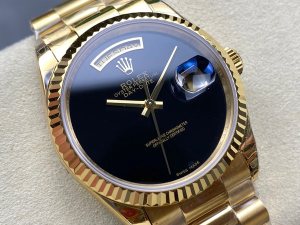 Rolex Day-Date 36mm Yellow Gold With Black Dial