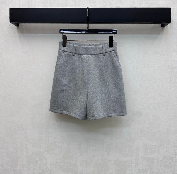 LV Scuba Jersey Shorts Grey Cotton