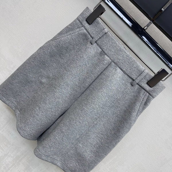 LV Scuba Jersey Shorts Grey Cotton