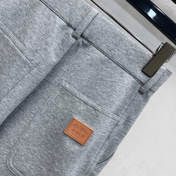 LV Scuba Jersey Shorts Grey Cotton