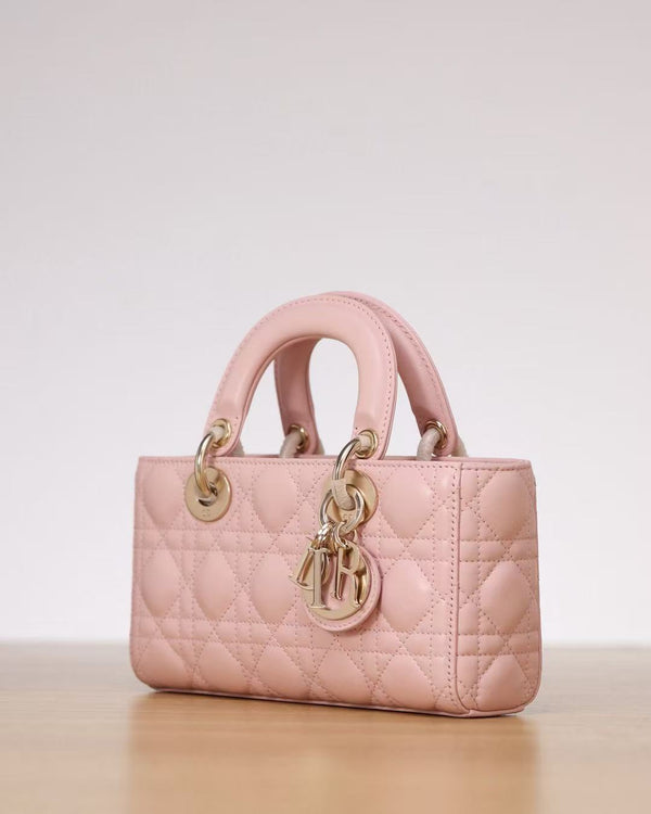 CD Lady D-Joy 22cm Bag Pink Lambskin