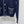LV Contrast Accent Cardigan in Navy Blue Wool