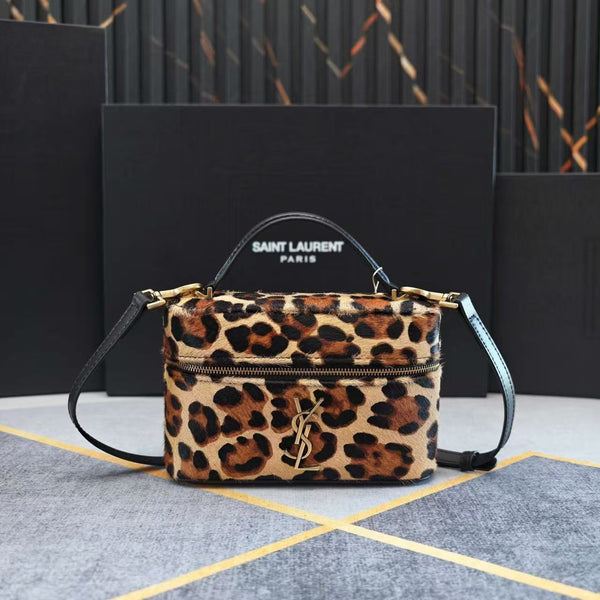 YSL Gaby Vanity Bag 18cm in Leopard Horse Hair