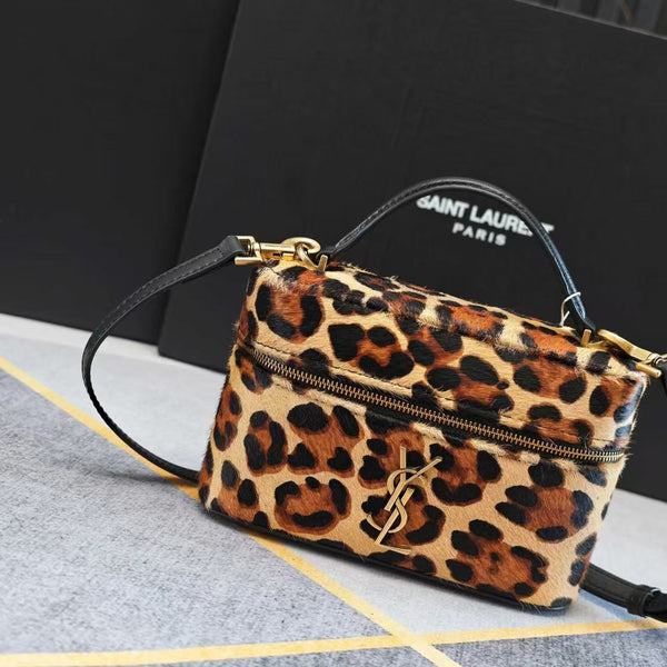 YSL Gaby Vanity Bag 18cm in Leopard Horse Hair