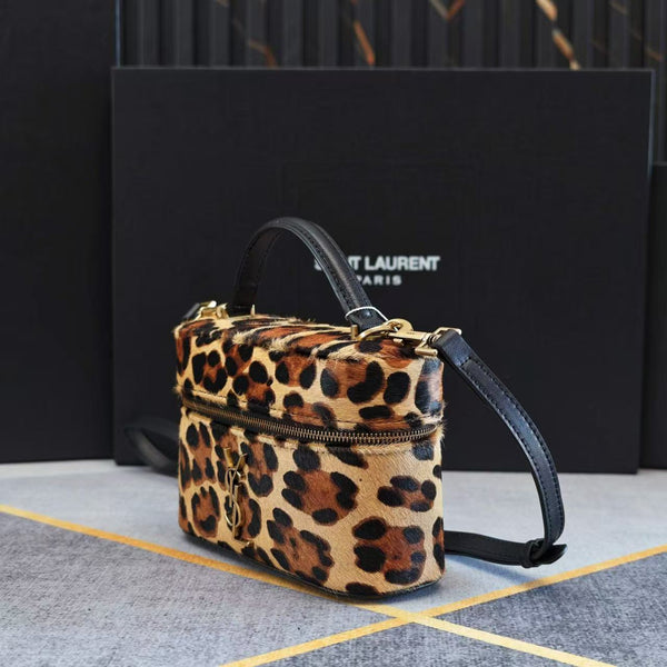 YSL Gaby Vanity Bag 18cm in Leopard Horse Hair