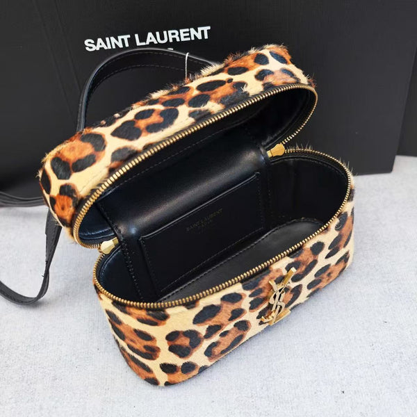 YSL Gaby Vanity Bag 18cm in Leopard Horse Hair