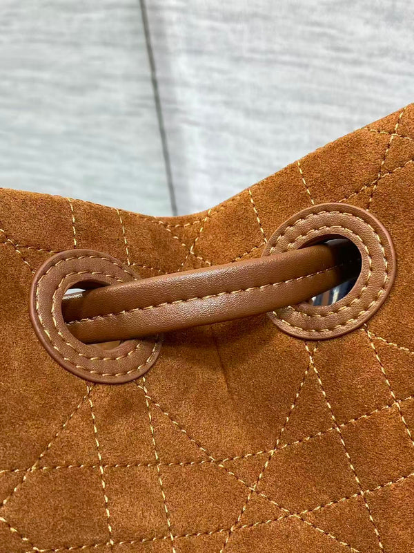 CD Promenade Shopping Bag 27cm Brown Suede