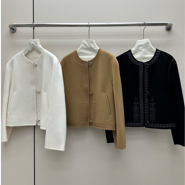 HM 26S Jacket Tonal Embroidery Wool Cashmere 435173