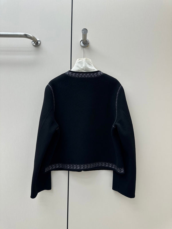 HM 26S Jacket Tonal Embroidery Wool Cashmere 435173