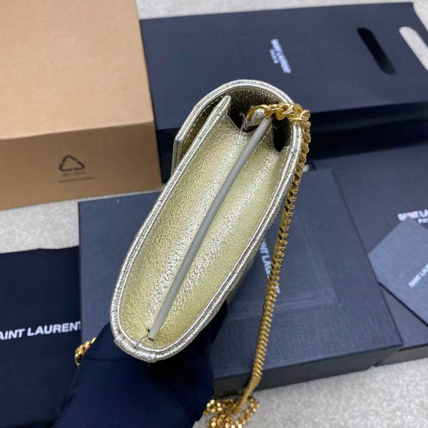 YSL Cassandre Matelassé Bag 22.5cm Metallic Gold Calfskin