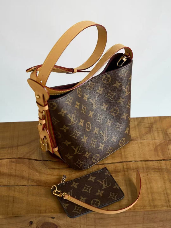 LV All In BB Bucket Bag 18cm Monogram Coated Cowhide