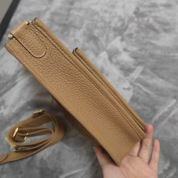 HM Evelyne III 23cm Brown Togo Gold Hardware