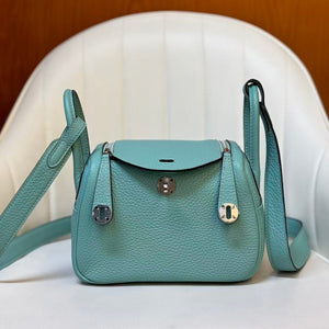 HM LINDY BAG 19CM MINT BLUE CALFSKIN
