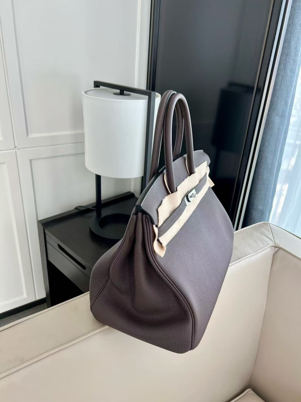 HM Birkin 40cm Palladium Hardware Ebony Togo Calfskin