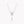 BUTTERFLY PEAR SHAPE CLASSIC SILVER DIAMOND DROP NECKLACE