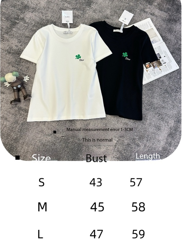 CD SS26 Lucky Clover T-Shirt Cotton 350865