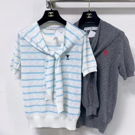 CD 2026 Polo Shirt Featuring A Tie-neck Detail Acrylic 479903