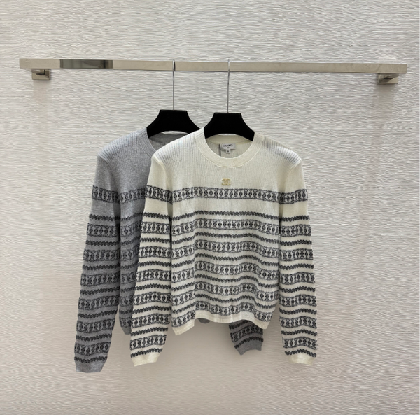 CC Geometric Crewneck Sweater Wool 747518