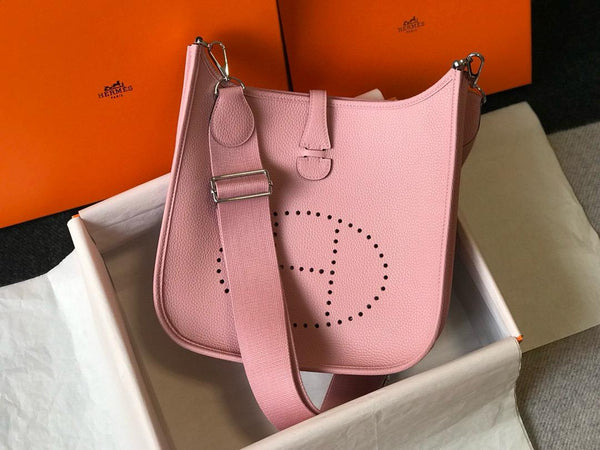 HM Evelyne 28 Togo Bag Pink