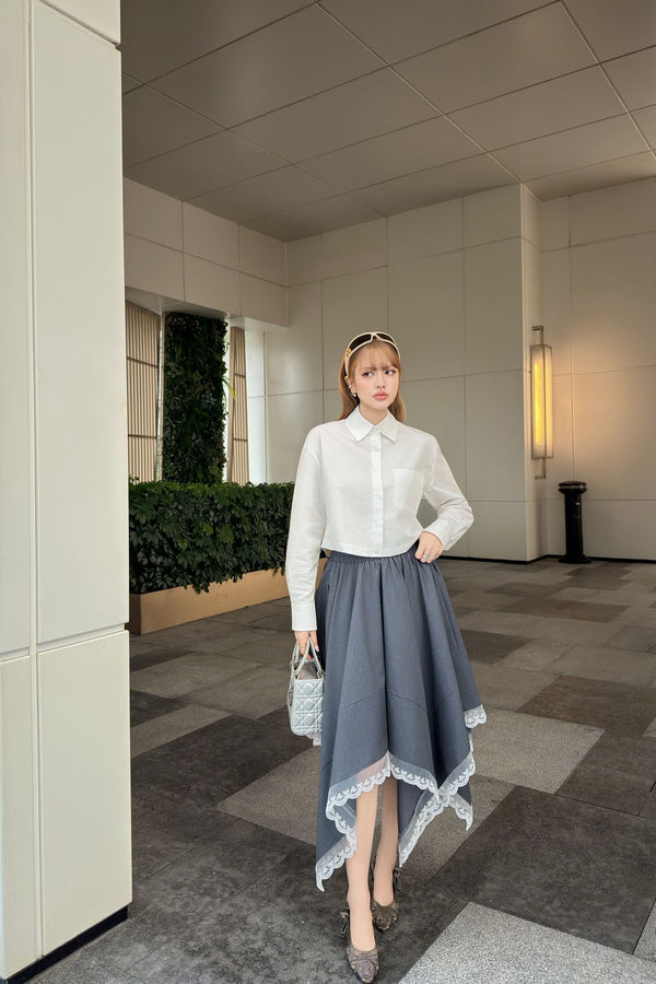 CD 26s Asymmetrical Skirt Grey Polyester 363938