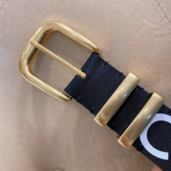 CE 2026 Western Belt 40mm Black White Leather 195616