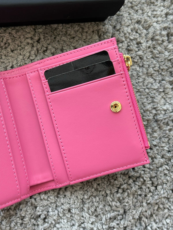 CC 2026 Double Zippered Short Wallet 11cm Leather 102531