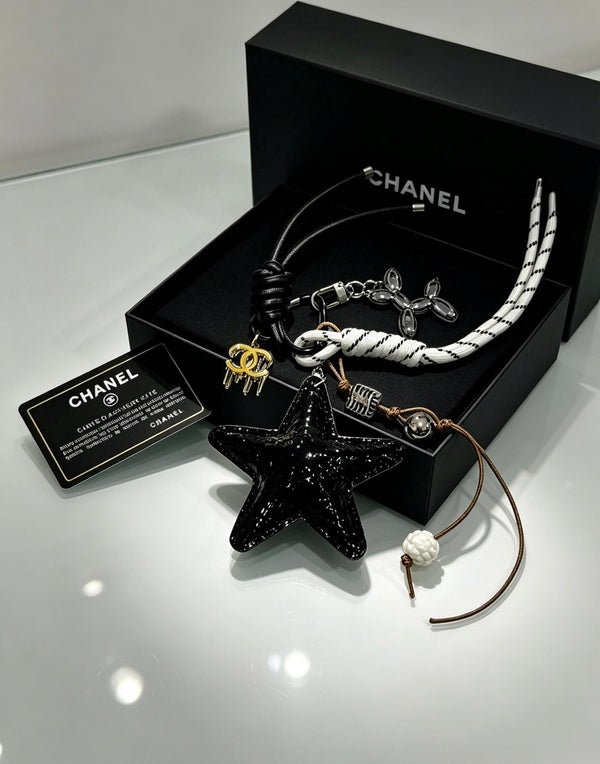 CC Bag Charm With Black Star